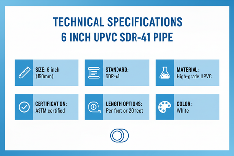 6 inch UPVC SDR-41 Technical Specifications