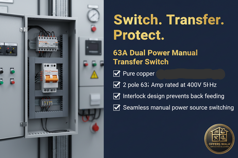 63A Dual Power Transfer Switch Lifestyle – A+ Lifestyle Panel