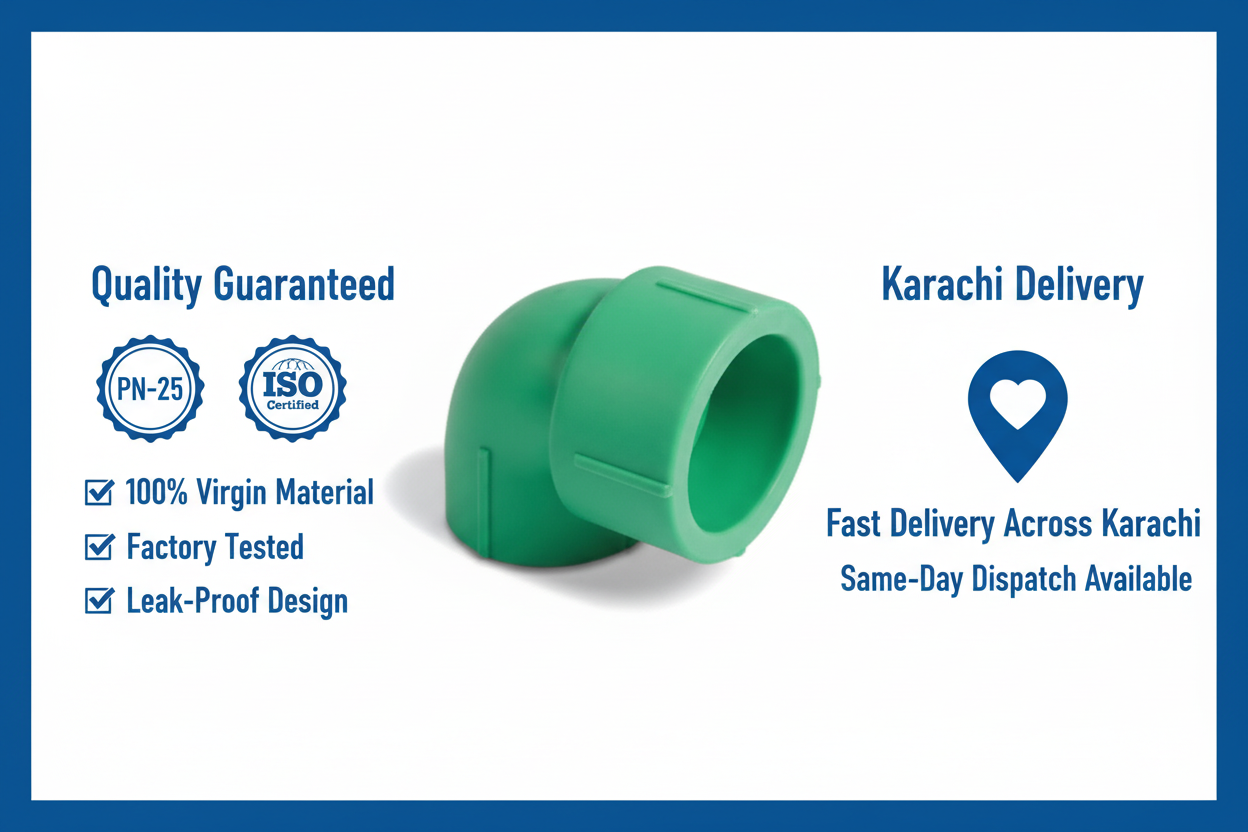 Quality assurance and fast Karachi delivery for reducing elbow PPRc 40mm×25mm
