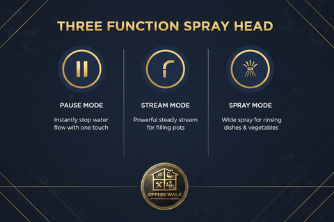 3-in-1 Pull-Out Spray Head – A+ Feature Panel