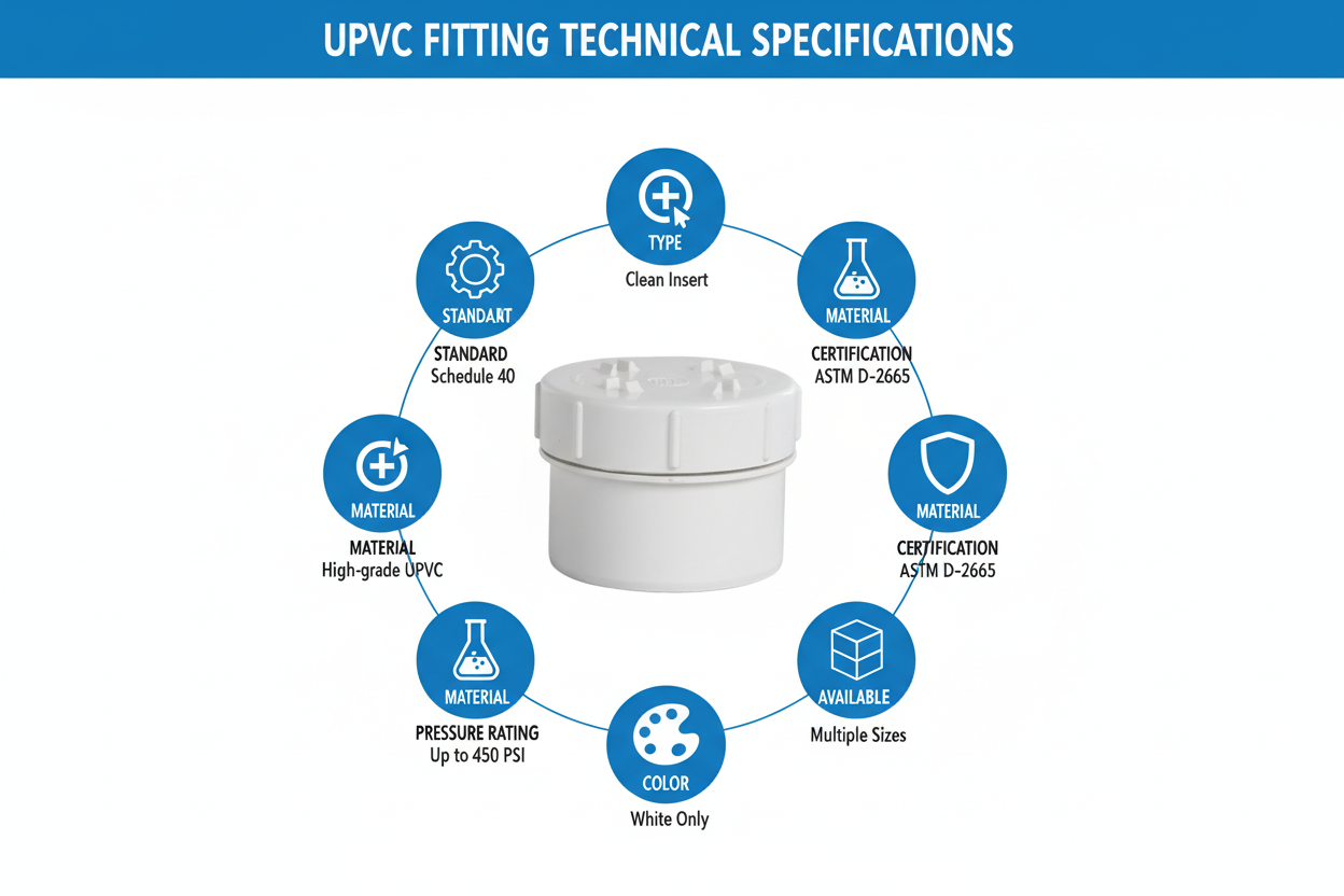UPVC Clean Insert Technical Specifications - Schedule 40, ASTM D-2665