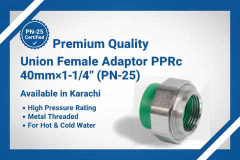 Union Female Adaptor PPRc 40mm×1-1/4" (PN-25) - Available in Karachi