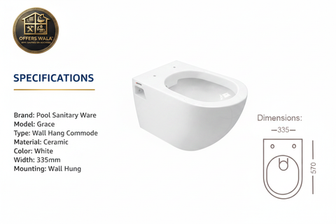 Grace Wall Hang Commode Specifications — Offers Wala