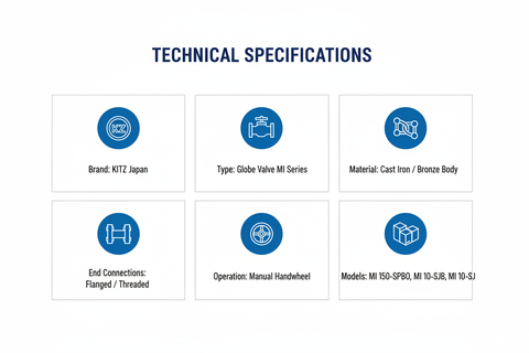 Technical specifications - MI Series, cast iron/bronze body, flanged/threaded connections