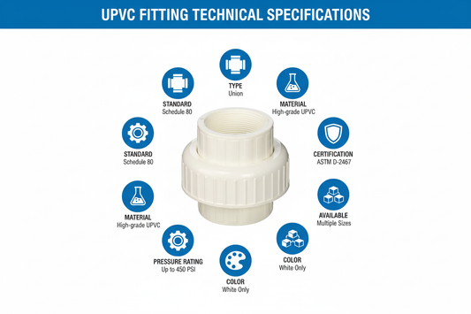 UPVC Union Technical Specifications - Schedule 80, ASTM D-2467