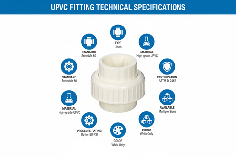 UPVC Union Technical Specifications - Schedule 80, ASTM D-2467
