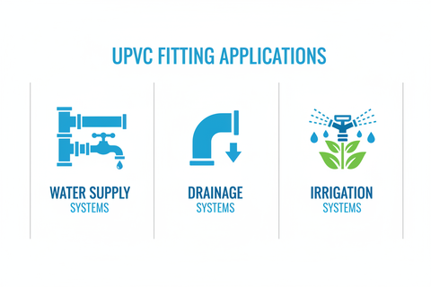 UPVC End Cap Applications - Water Supply, Drainage, Irrigation Systems