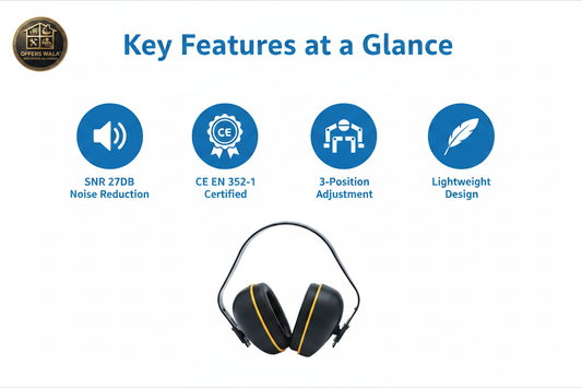 Safety Earmuff EM-103 Key Features - CE EN 352-1 Certified