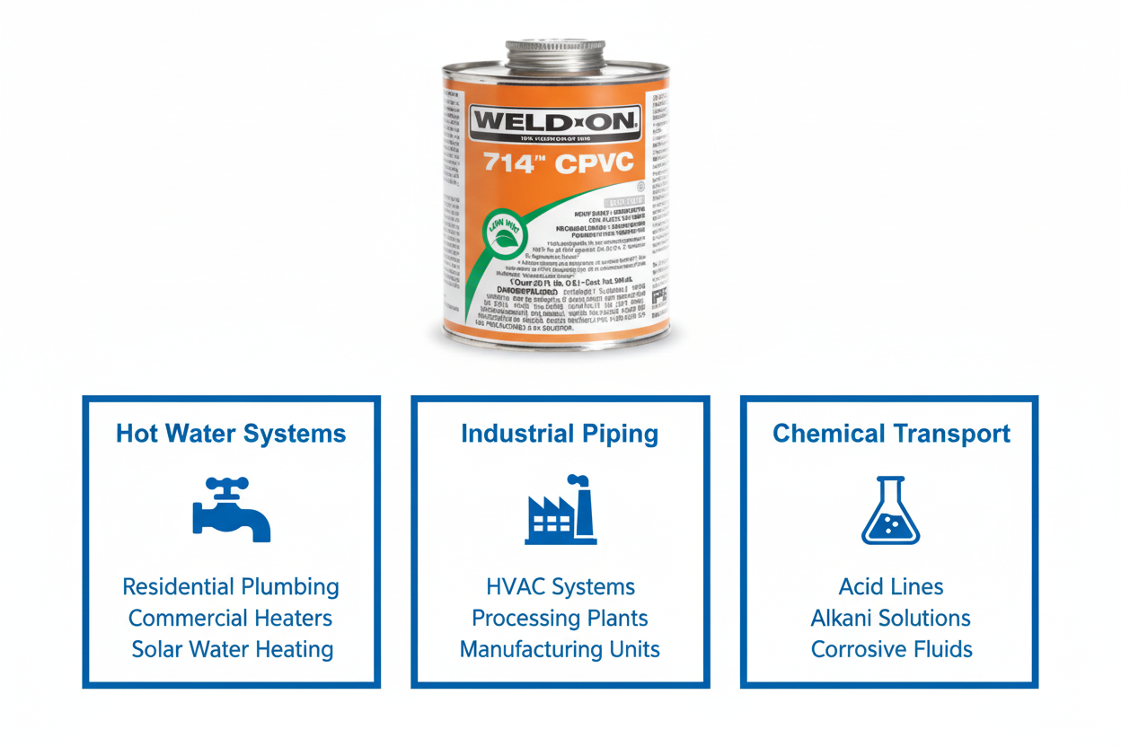 Application use cases - Hot Water Systems, Industrial Piping, Chemical Transport