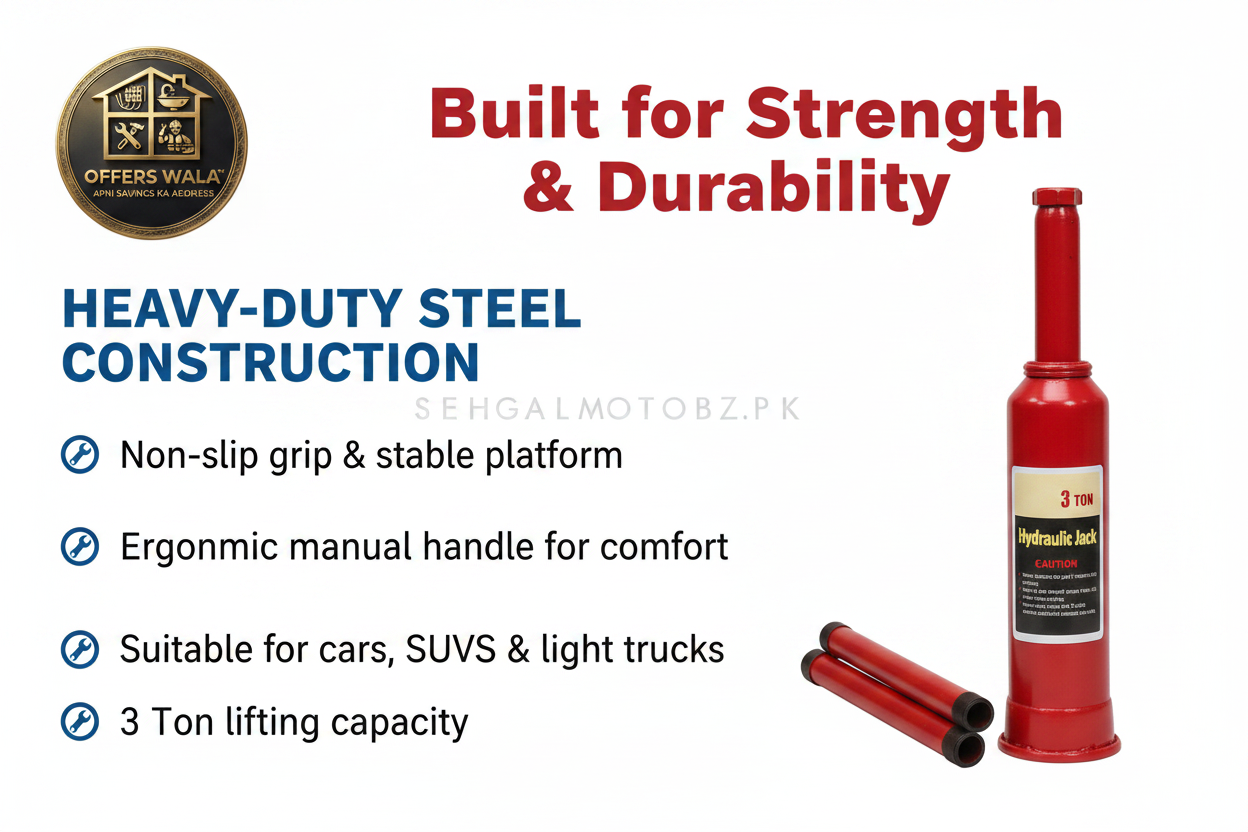 Hydraulic Jack Heavy Duty Steel Construction