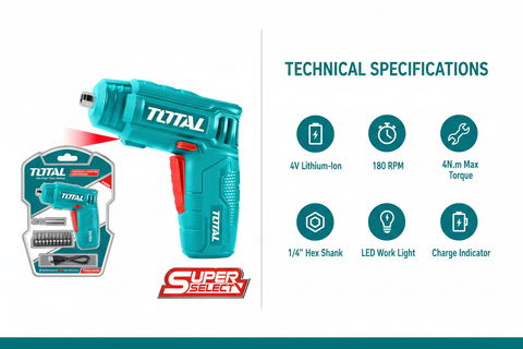 Total TSDLI0402 Technical Specifications - 4V Power, 180 RPM, LED Light