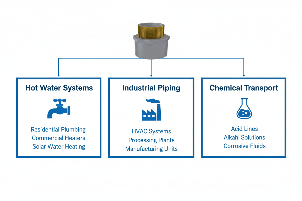 Application use cases - Hot Water Systems, Industrial Piping, Chemical Transport