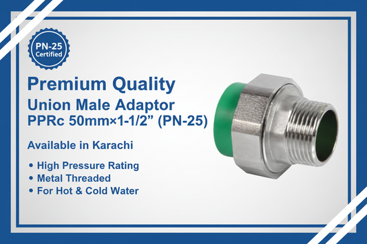 Union Male Adaptor PPRc 50mm×1-1/2" (PN-25) - Available in Karachi