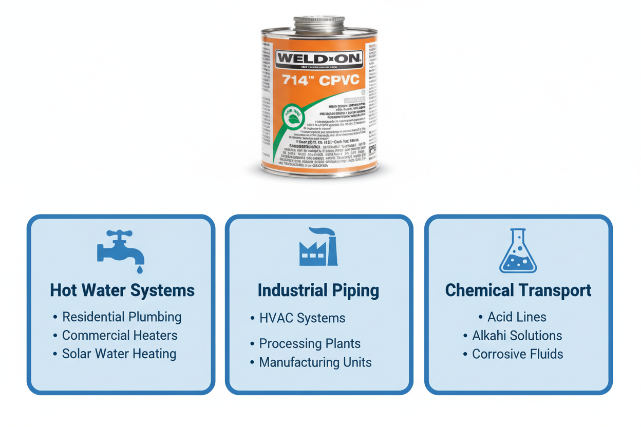 Application use cases - Hot Water Systems, Industrial Piping, Chemical Transport