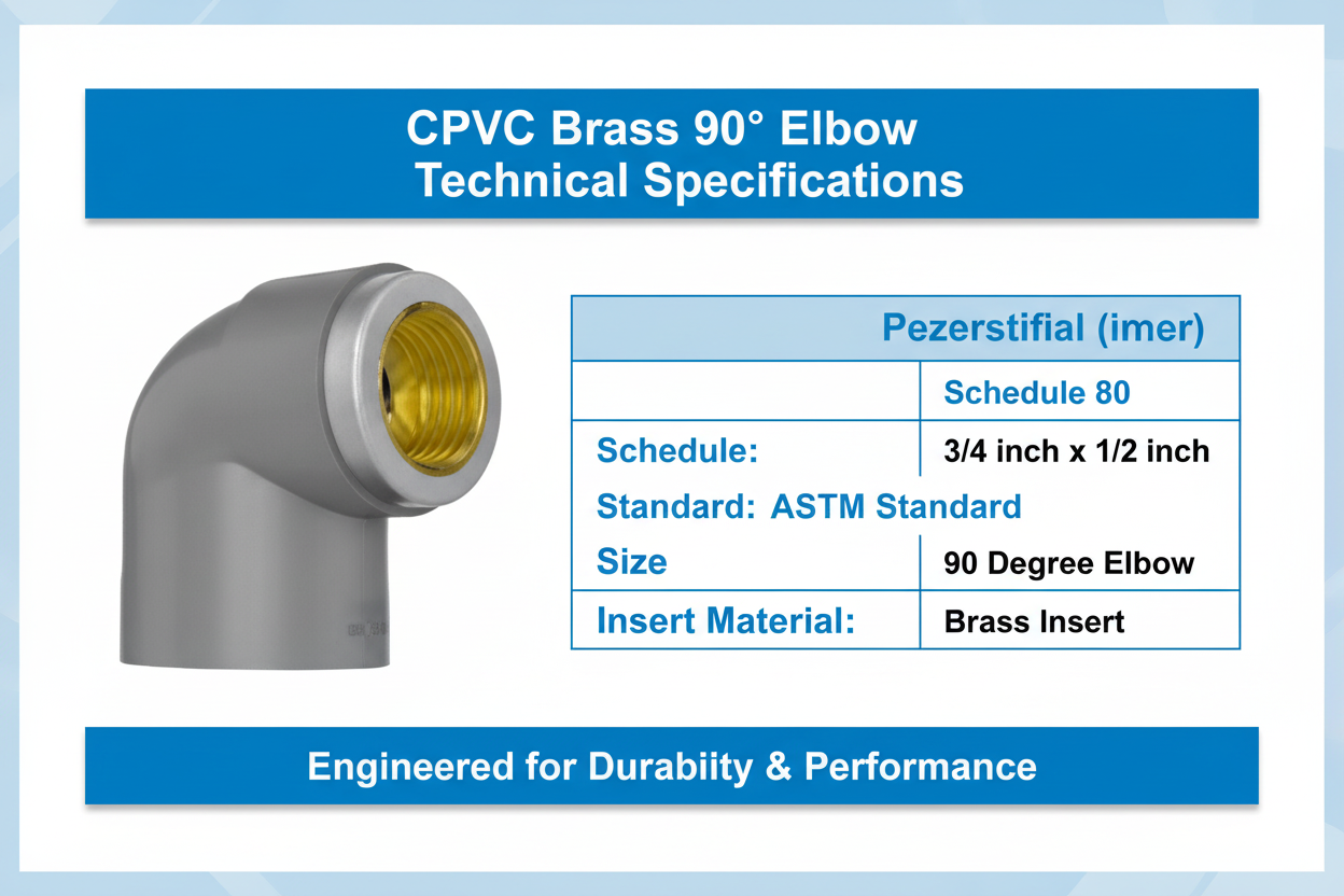 CPVC Brass Elbow Technical Specifications - Schedule 80, ASTM Standard