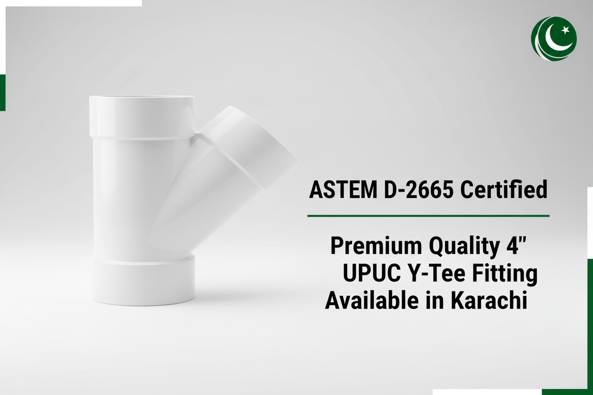 ASTM D-2665 Certified - Premium Quality 4" UPVC Y-Tee Available in Karachi
