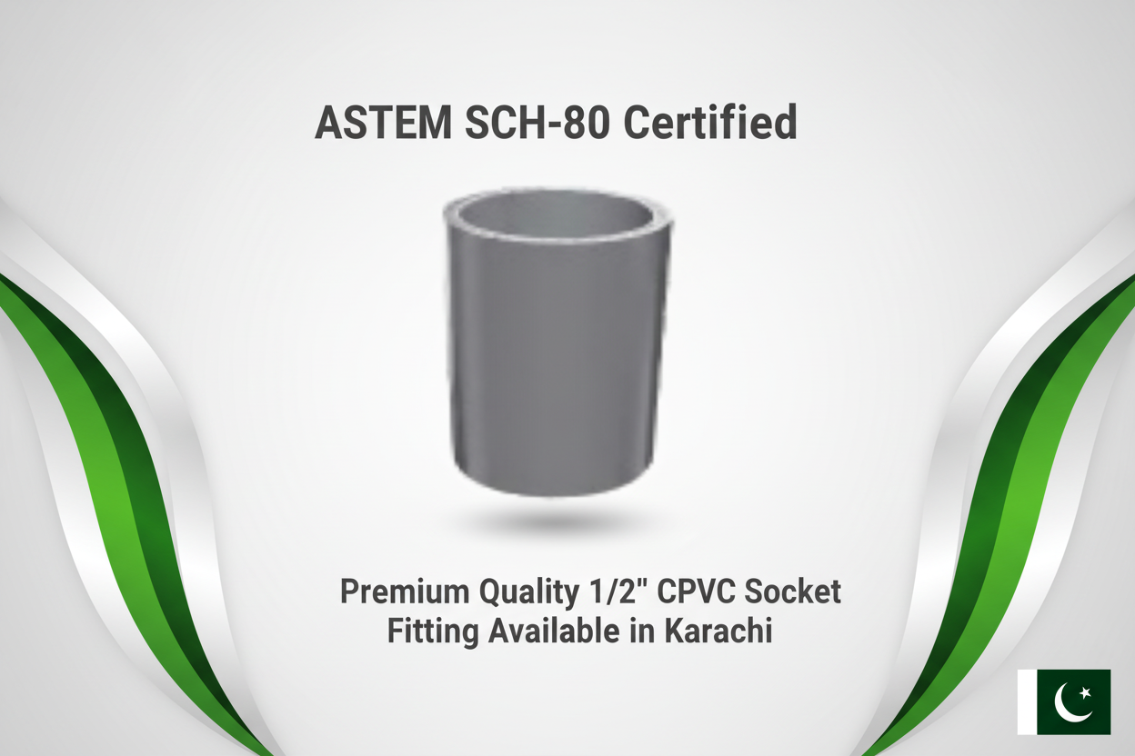ASTM SCH-80 Certified - Premium Quality 1/2" CPVC Socket Available in Karachi
