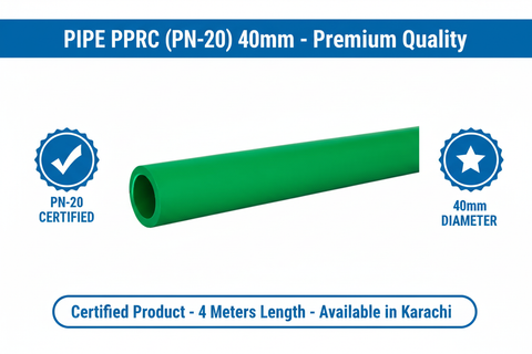 Pipe PPRC PN-20 40mm Quality Certification