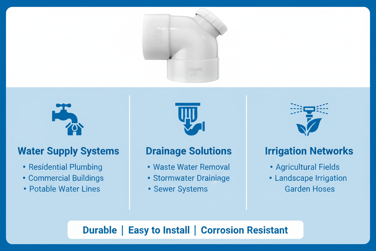 UPVC P-Elbow Applications - Water Supply, Drainage, Irrigation Systems
