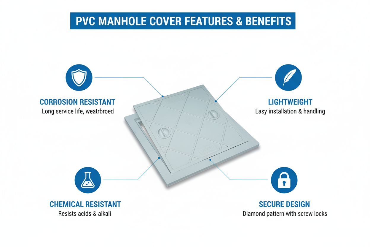 PVC Manhole Cover Features & Benefits - Corrosion Resistant, Lightweight, Chemical Resistant