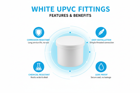 White UPVC End Cap Features - Corrosion Resistant, Easy Installation, Chemical Resistant, Leak Proof