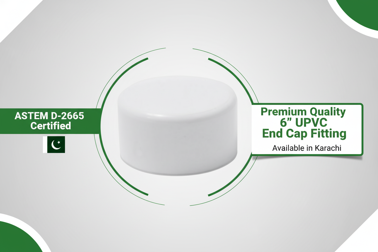 ASTM D-2665 Certified - Premium Quality 6" UPVC End Cap Available in Karachi