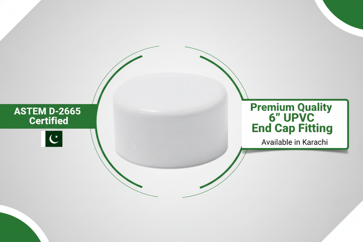 ASTM D-2665 Certified - Premium Quality 6" UPVC End Cap Available in Karachi