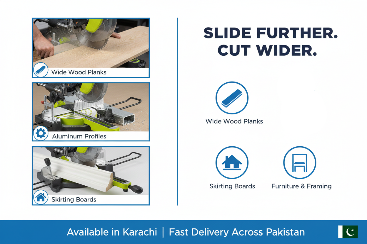 Prescott Sliding Miter Saw Use Cases - Wood Aluminum Skirting Boards