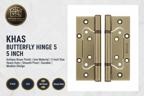 Khas Butterfly Hinge 5 Inch AB – Hero Banner A+ Image