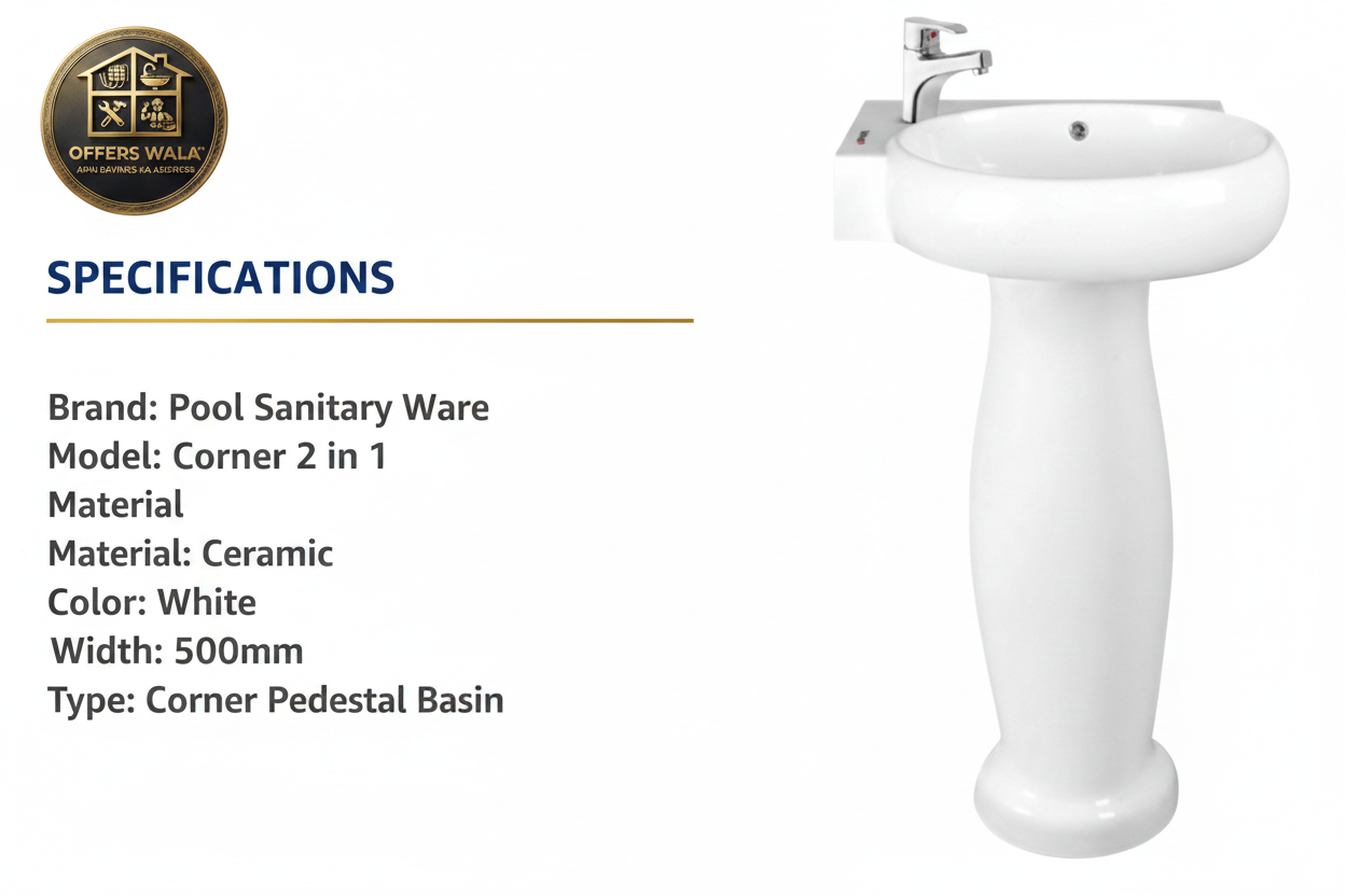 Corner 2 in 1 Basin Specifications — Offers Wala