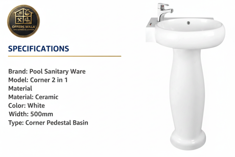 Corner 2 in 1 Basin Specifications — Offers Wala