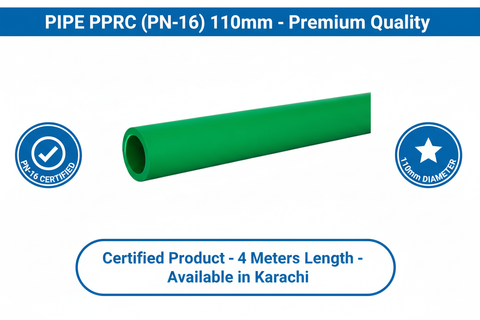 Pipe PPRC PN-16 110mm Quality Certification