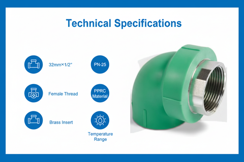 Elbow Female PPRC PN-25 32mm*1/2"