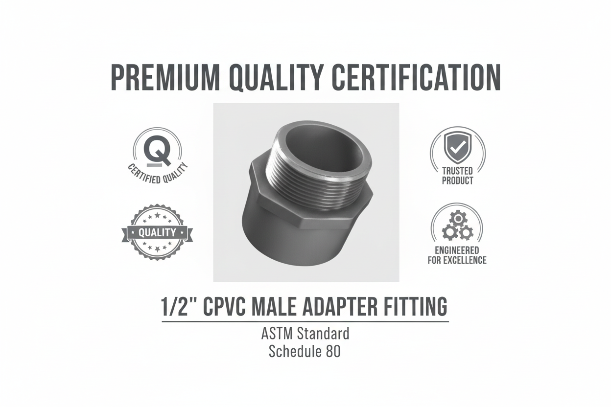 CPVC Male Adapter Fitting - ASTM SCH-80 Schedule 80 Premium Quality