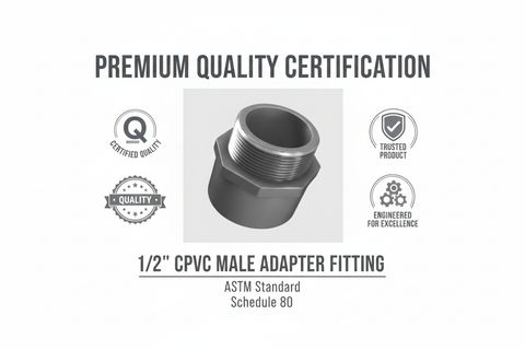 CPVC Male Adapter Fitting - ASTM SCH-80 Schedule 80 Premium Quality