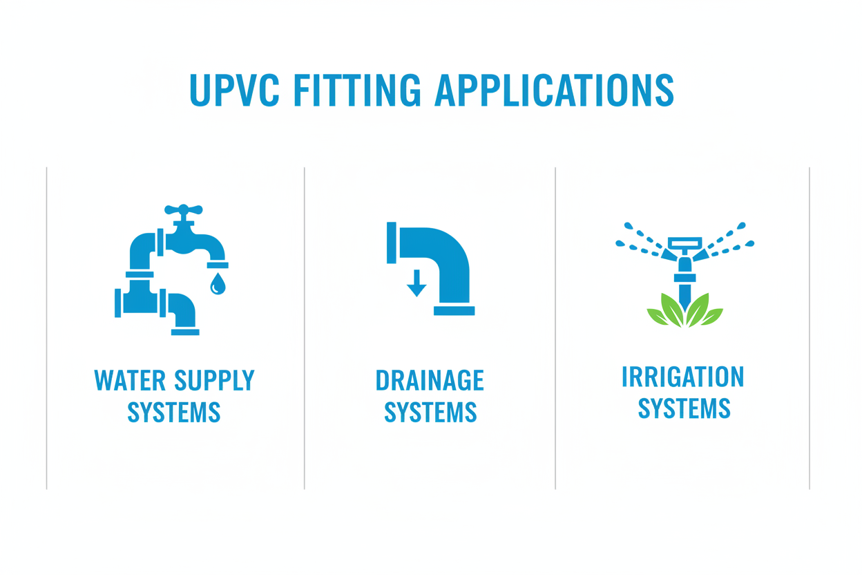UPVC End Cap Applications - Water Supply, Drainage, Irrigation Systems