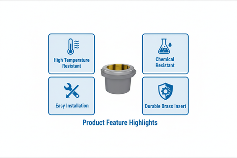 CPVC Brass Socket Features - High Temperature Resistant, Chemical Resistant, Easy Installation, Durable
