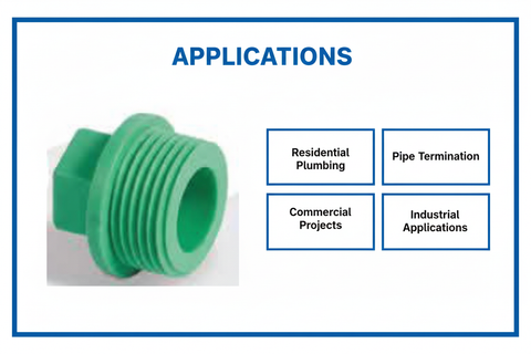Plug Applications - Residential, commercial, industrial, pipe termination