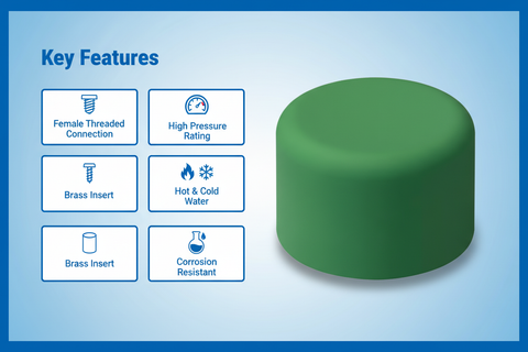 PPRC Endcap Key Features - High pressure, corrosion resistant