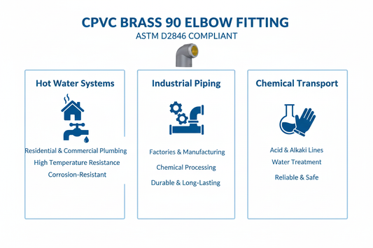 CPVC Brass Elbow Applications - Hot Water Systems, Industrial Piping, Chemical Transport