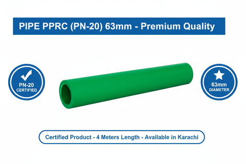 Pipe PPRC PN-20 63mm Quality Certification