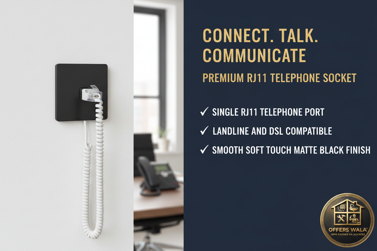 Premium RJ11 Telephone Socket – A+ Lifestyle Panel