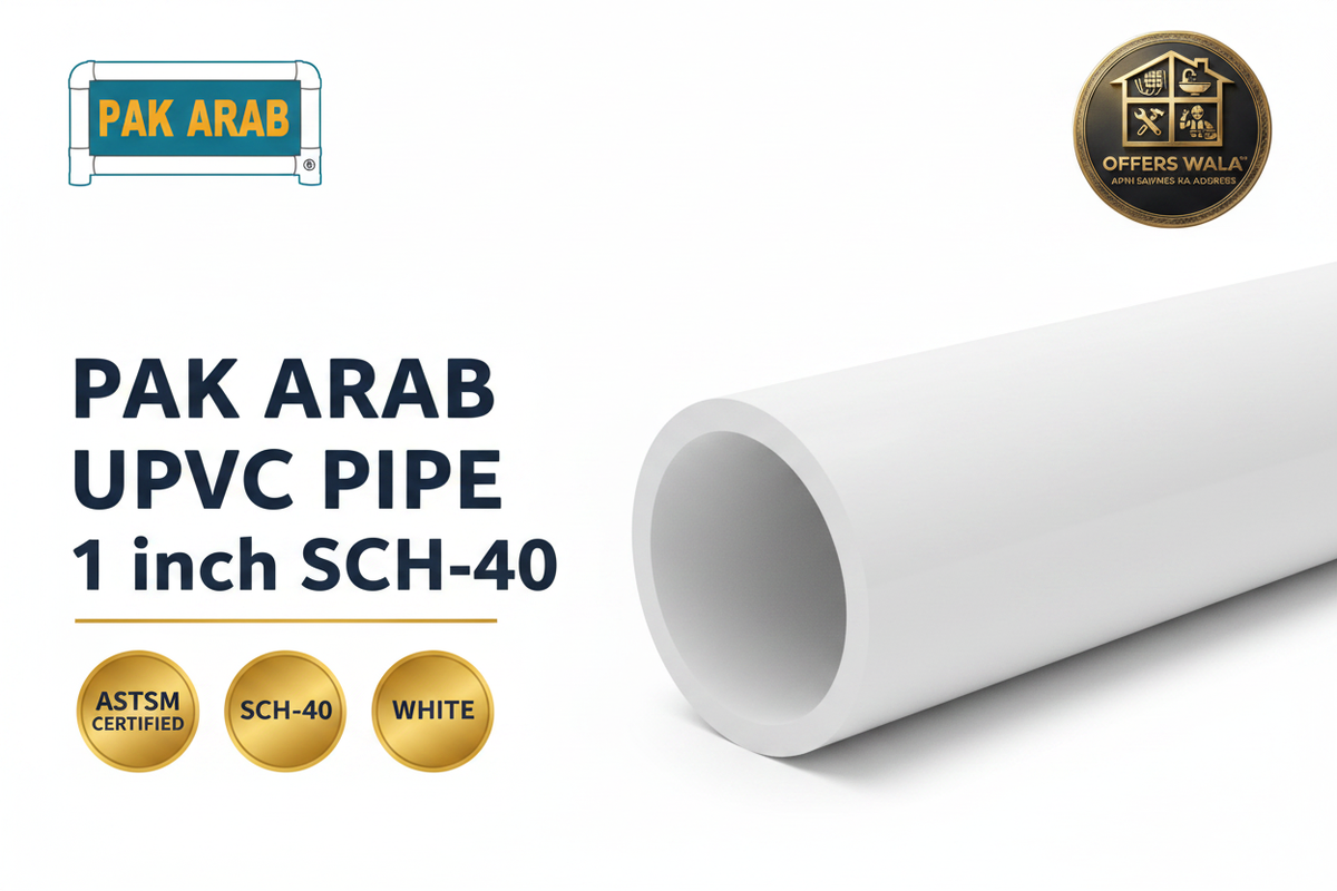 Pak Arab UPVC Pipe 1 inch SCH-40 White Hero Banner