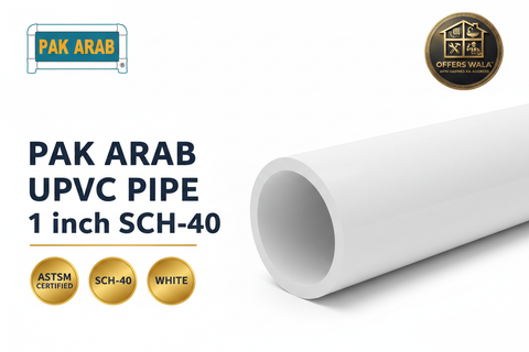 Pak Arab UPVC Pipe 1 inch SCH-40 White Hero Banner