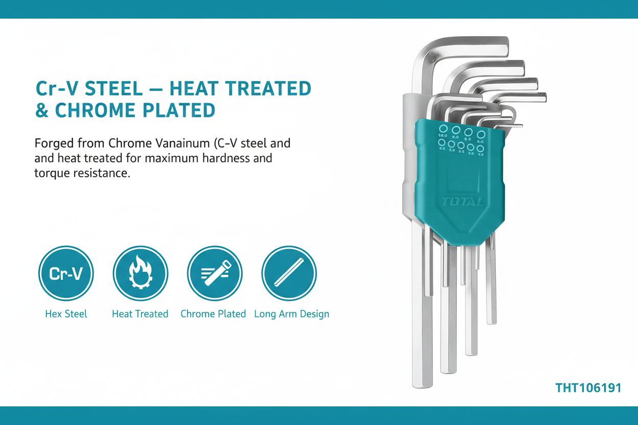 Total THT106191 Cr-V Steel Heat Treated Chrome Plated Feature