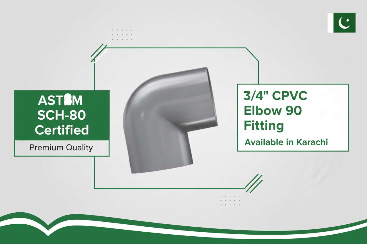 ASTM SCH-80 Certified - Premium Quality 3/4" CPVC Elbow 90 Available in Karachi