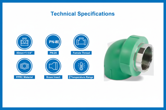 Elbow Female PPRC PN-25 40mm*1-1/4"