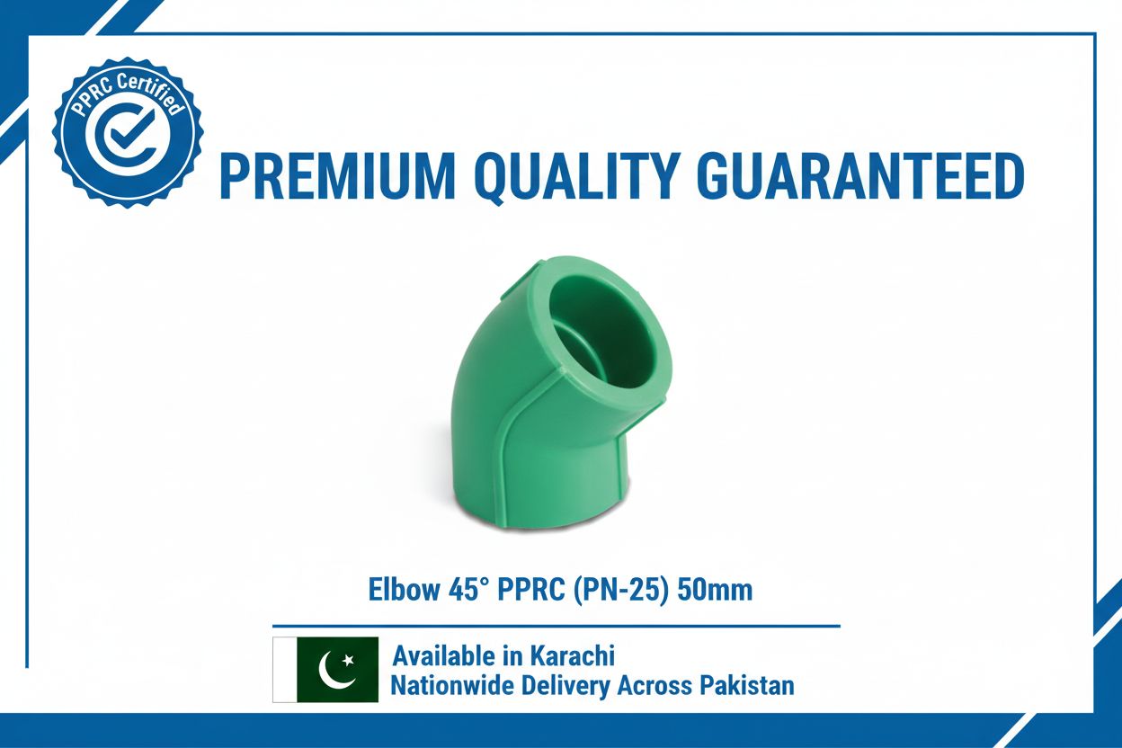 Elbow 45° PPRC PN-25 50mm Quality Certification
