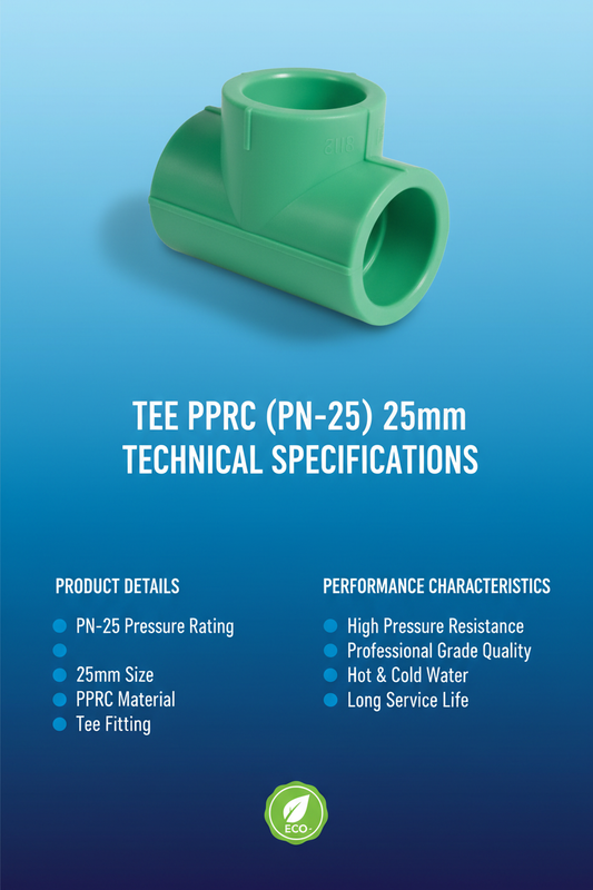 Tee PPRC PN-25 25mm Technical Specifications