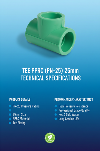 Tee PPRC PN-25 25mm Technical Specifications